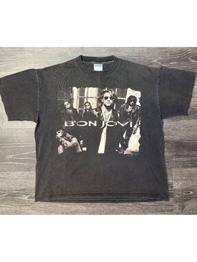 Vintage 1992 Bon Jovi Keep The Faith Brockum XL Double Sided Band T Shirt